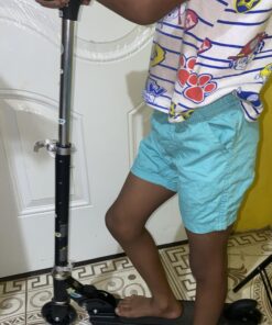 Jetson Scooters - Jupiter Kick Scooter - Collapsible Portable Kids Push Scooter - Lightweight Folding Design with High Visibility RGB Light Up LEDs on Stem, Wheels, and Deck Mars Black 22 71F2veiWalL