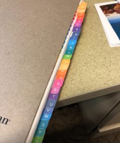 Avery A-Z Tab Dividers for 3 Ring Binders, Customizable Table of Contents, Multicolor Tabs, 1 Set (11125), 0.281 H x 11.0 L x 11.0 W Classic 25 71F3al2pd0L