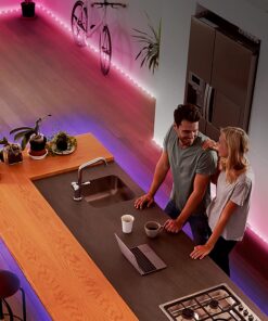 DAYBETTER Led Strip Lights 200ft (4 Rolls of 50ft) Ultra Long Smart Light Strips with App Voice Control Remote, RGB Music Sync Color Changing Lights for Bedroom, Kitchen, Party,Home Decoration 21 71F4Dy IPL