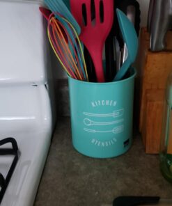 Now Designs Powder-Coated Steel Utensil Crock, Turquoise 34 71F4Fc7KzEL