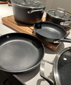 Calphalon 8-Piece Pots and Pans Set, Nonstick Kitchen Cookware with Stay-Cool Handles, Dishwasher and Metal Utensil Safe, Black Cookware Set 29 71F4J7sd4LL