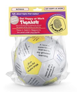 Get Happy at Work Thumball 6" | Team Building Activities - Create a Positive Workplace. Promote Optimisim & Happy Conversations | 32 Prompts 10 71F4U8CFB6L 1