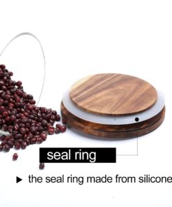 KKC HOME ACCENTS Tall Borosilicate Glass Spaghetti Storage Jar,Pasta Canister,Noodle Holder,Sealed Container with Wooden Lid,63 Fluid Ounces 63floz 11 71F66p7GhqL