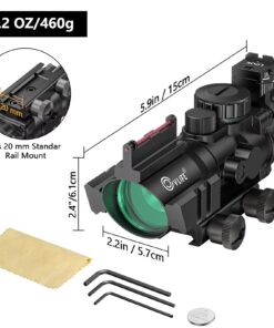 CVLIFE 4x32 Tactical Rifle Scope Red & Green &Blue Illuminated Reticle Scope with Fiber Optic Sight 34 71F7FR8cUvL