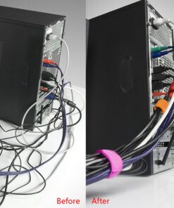 Alternative view of PASOW 50pcs Cable Ties Reusable Fastening Wire Organizer Cord Rope Holder 7 Inch (Black) Black