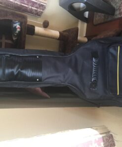 Faswin 41 Inches Guitar Bag Dual Adjustable Shoulder Strap Acoustic Guitar Gig Bag, Guitar Case Waterproof Oxford Cloth 0.3 Inch Thicken Sponge Pad, Black 42 71F8v0wLVZL