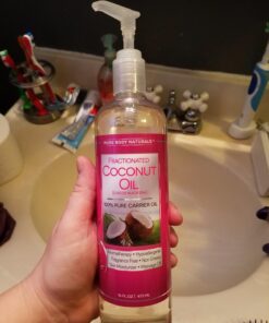 Organic Fractionated Coconut Oil for Skin and Hair, 4 fl oz - Liquid Carrier Oil for Diluting Essential Oils, Hair Growth & Skin Moisturizer - by Pure Body Naturals 40 71F8wUGeVEL