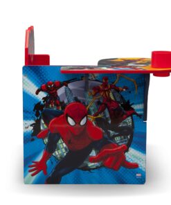 Delta Children Chair Desk With Storage Bin - Greenguard Gold Certified, Spider-Man, Arm Rest, Cushion Availability, Engineered Wood 25 71F9UKEROSL