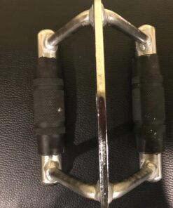 Cap Barbell D Handle Exercise Machine Attachment, Multiple Options Chrome Deluxe Double D Handle with Rubber Handgrips 17 71F9Xrv uoL