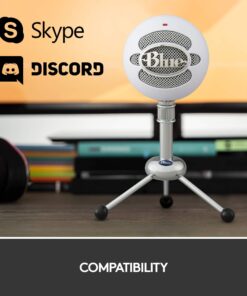 Logitech for Creators Blue Snowball iCE USB Microphone for Gaming, Streaming, Podcasting, Twitch, YouTube, Discord, Recording for PC and Mac, Plug & Play-Black Whiteout 25 71F9b3DuSML