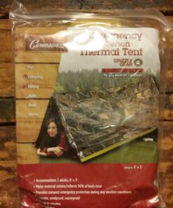 Grizzly Gear Emergency Thermal Tent- Reflective Mylar Survival Shelter- XL Size Waterproof Tube Tent Retains Heat and Fits 2 Adults in All Weather 1 Pack 8 71F9y6o5enL