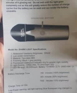 Bike Lights for Night Riding, USB Rechargeable Shark 300 Ultra Bright LED Bike Lights Front and Back Safety Tail Light Included, Bicycle Light Compatible with Mountain, Road, Kids & City Bicycles Black Combo 98 71FAJGOpP6L