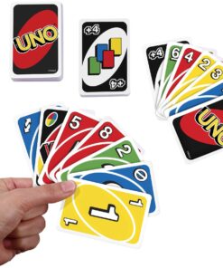 UNO - Classic Colour & Number Matching Card Game - 112 Cards - Customizable & Erasable Wild - Special Action Cards Included - Gift for Kids 7+, W2087 Multicolor Single 13 71FAbWeOHNL 1