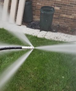 Sewer Jetter Kit 1/4" NPT x 50' Hose & 4.5 Orifice Button Nose Nozzle 4000 PSI 1/4 in. 33 71FAgWwf86L