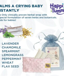 Happi Tummi Colic and Gas Relief for Babies and Infants- Heated Belly Wrap for Newborns - Aromatherapy Wrap for Upset Tummy and Constipation Pretty-n-plush Pink 15 71FApemwBvL