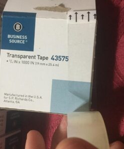 Business Source All-purpose Transparent Glossy Tape (43575) (Pack of 12) Pack of 12 Clear 22 71FAqhCGGCL