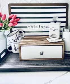 Mud Pie FBA_ Ceramic Tea Bag Caddy, White 40 71FBNRuDJML