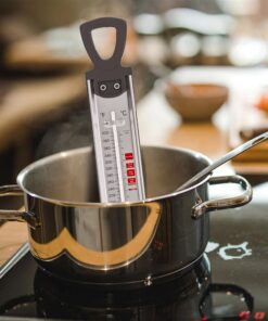 Candy Thermometer Deep Fry/Jam/Sugar/Syrup/Jelly Thermometer with Hanging Hook & Pot Clip Stainless Steel Cooking Thermometer Food Thermometer Quick Reference Temperature Guide,Red Candy Thermometer-Red 23 71FBuCgmURL