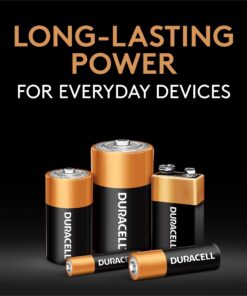 Duracell Coppertop D Batteries, 4 Count Pack, D Battery with Long-lasting Power, All-Purpose Alkaline D Battery for Household and Office Devices 12 71FCXwDapL