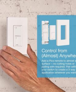 Lutron Caseta Smart Lighting Switch for All Bulb Types or Fans | Neutral Wire Required | PD-6ANS-WH | White 1 Pack Smart Switch 29 71FCcNN3NrL