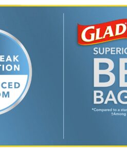 Glad ForceFlexPlus Tall Kitchen Drawstring Trash Bags - 13 Gallon Grey Trash Bag, Fresh Clean with Febreze Freshness 68 Count 38 71FDGdXkZXL