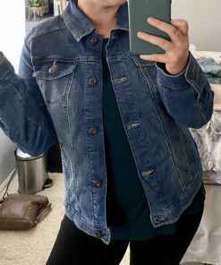 Wrangler Authentics Women's Stretch Denim Jacket Large Blue 24 71FEJSnnRkL