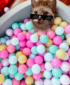 Amazon Basics BPA Free Crush Proof Plastic Pit Balls with Storage Bag, Toddlers Kids 12+ Months, 1000 Count, 1000 Balls, 6 Pastel Colors 32 71FEiLJt7vL