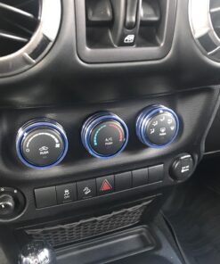 Audio Air Conditioning Button Cover Decoration Twist Switch Ring Trim Interior for Jeep Wrangler JK Patriot Compass Liberty for Dodge Challenger (Blue,3pcs) Blue 32 71FG6wvQGjL