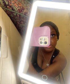 FUNTOUCH Rechargeable Travel Makeup Mirror with 72 Led Lights, Portable Lighted Beauty Mirror, 3 Color Lighting, Dimmable Touch Screen, Tabletop LED Folding Cosmetic Vanity Mirror White 38 71FGSKr7J8L