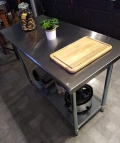 GRIDMANN Stainless Steel Work Table 48 x 24 Inches, NSF Commercial Kitchen Prep Table with Under Shelf for Restaurant and Home 48 in Long x 24 in Deep 35 71FGcli7IrL