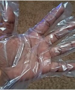 Disposable PE Plastic Clear Gloves, BPA, Rubber, Latex Free, For Safe Cooking Prep, Kitchen Preparation, And Food Serving And Service, Disposal Cleaning Poly/Polyethylene Gloves Size Large Box of 500 24 71FH0rLPazL