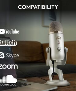 Logitech for Creators Blue Yeti USB Microphone for Gaming, Streaming, Podcasting, Twitch, YouTube, Discord, Recording for PC and Mac, 4 Polar Patterns, Studio Quality Sound, Plug & Play-Silver 29 71FHE09snyL