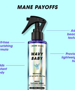 MANE CLUB Wavy Baby Wave Texture Spray, cruelty free, vegan, no sulfates or parabens, 5.3 Oz 9 71FHJrYUxzS