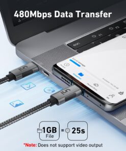 uni 100W USB C to USB C Cable 10ft, USBC to USBC Cable PD Fast Charging Cable, USB C Charger Cable (5A 20V) Compatible with iPhone15/Pro/Plus/ProMax, MacBook Air/Pro, iPad Pro, Samsung Galaxy S23 Grey 1 23 71FJMgGISzL