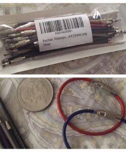 Keychain, Wisdompro 20 Pack of 4.3 Inches Stainless Steel Wire Ring 2mm Cable Loop Rings for Hanging Luggage Tag, Keyrings and ID Tag Keepers (Pack of 20-4.3 inch) 6-color 4.3" 20Pack 23 71FJQIgrJL