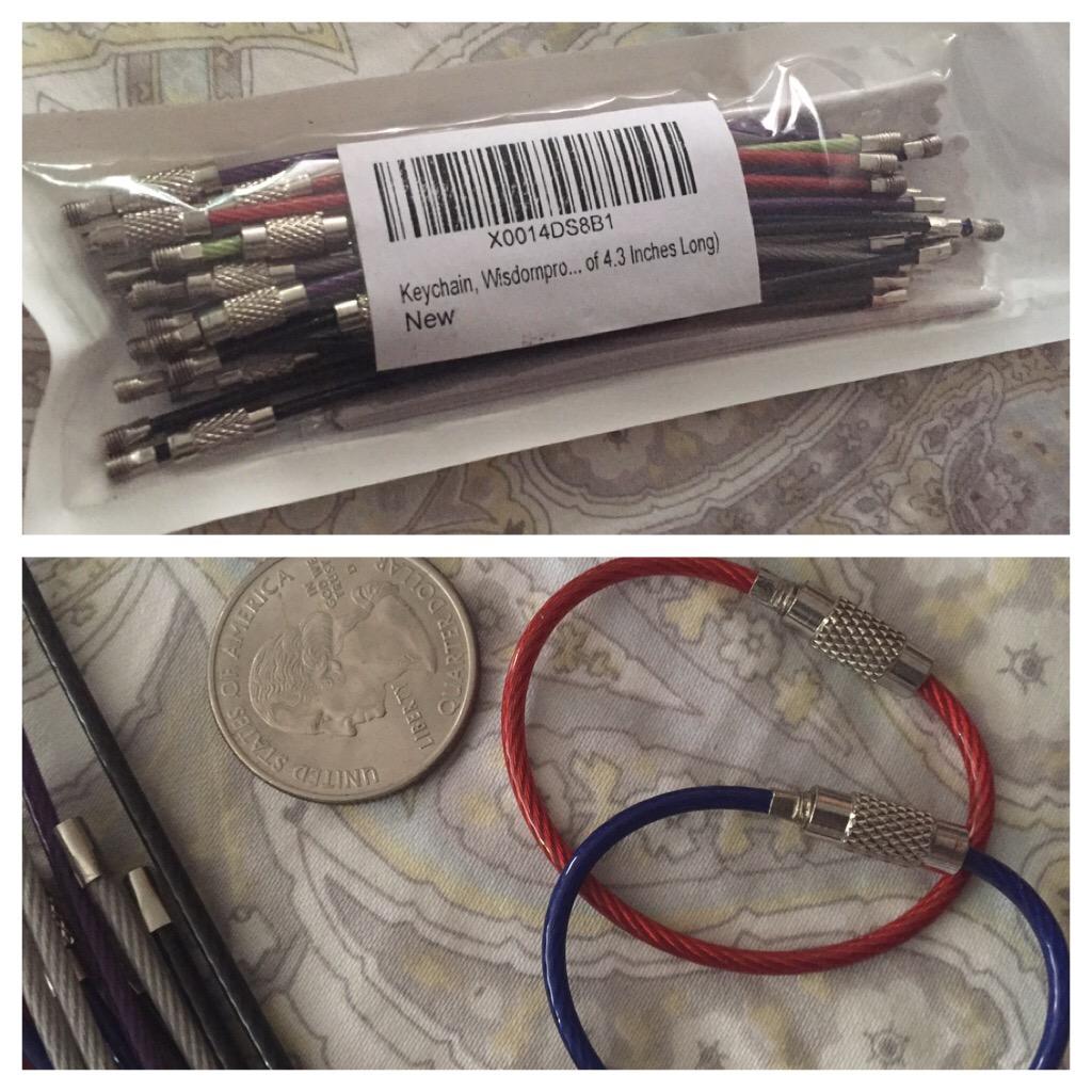 Keychain, Wisdompro 20 Pack of 4.3 Inches Stainless Steel Wire Ring 2mm Cable Loop Rings for Hanging Luggage Tag, Keyrings and ID Tag Keepers (Pack of 20-4.3 inch) 6-color 4.3" 20Pack 12 Keychain, Wisdompro 20 Pack of 4.3 Inches Stainless Steel Wire Ring 2mm Cable Loop Rings for Hanging Luggage Tag, Keyrings and ID Tag Keepers (Pack of 20-4.3 inch) 6-color 4.3" 20Pack - Image 12