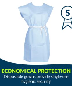 TIDI 813 Avalon Papers Standard Gown, Tissue/Poly/Tissue, Blue, Pack of 50 11 71FK4w5IQOL