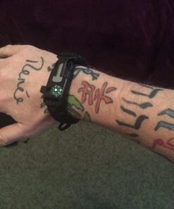 Atomic Bear Paracord Bracelet (2 Pack) - Adjustable - Fire Starter - Loud Whistle - Perfect for Hiking, Camping, Fishing and Hunting - Black & Black+Orange 38 71FKdpfYc6L 4