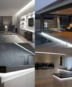 ollrieu 50ft White LED Strip Lights,12V Dimmable Tape Lighting with Infrared Remote,SMD 2835 LEDs Adhesive Ribbon Light,Connectable,Cuttable,Indoor Rope Light for Room Mirror Bedroom Kitchen 50ft Daylight white 50FT/15M 24 71FKiuCAjL