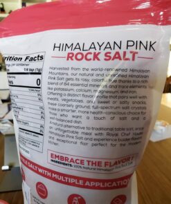 Himalayan Pink Salt 5 lbs Coarse Grain Bulk Bag - Hymalain Pure Gourmet Crystals - Himilian 100% Natural - Contains 84 Minerals -Suitable for Body Bath Scrubs Table Salt Grinder & Salt Mills - Kosher 5 Pound (Pack of 1) 37 71FKo3hzhnL 1