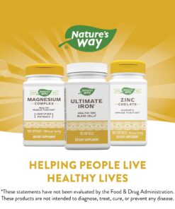 Nature’s Way Ultimate Iron Healthy Red Blood Cells* 50 mg per Serving Gluten-Free 90 Softgels 16 71FKpqeC8tL