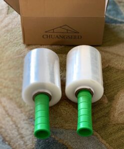 2-Pack Industrial Mini Clear Stretch Wrap Film 80 Gauge 5.1" 1000ft for Pallet Wrap with Plastic Handle,Durable Self-Adhering Packing,Moving,Packaging,Heavy Duty Shrink Film Chuangseed 5.1" x 1000Ft 2-Pack Inches 37 71FLHLAx2fL