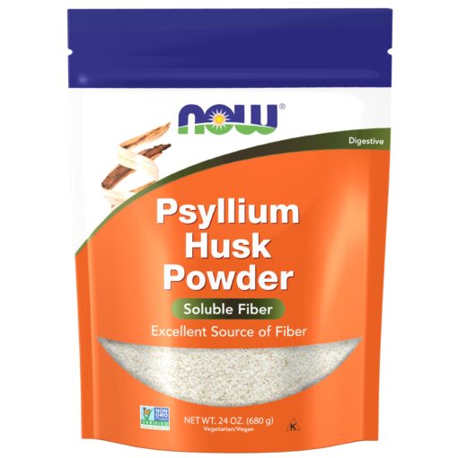 NOW Supplements, Psyllium Husk Powder, Non-GMO Project Verified, Soluble Fiber, 24-Ounce 1.5 Pound (Pack of 1)