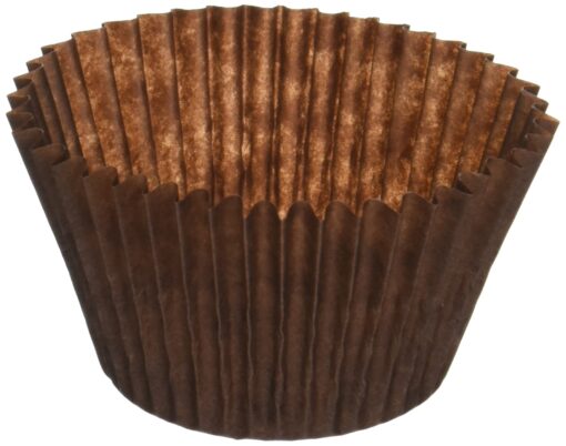 Brown Paper Cupcake Liners - MADE IN USA- Fluted Cupcake Holder Cups for Baking Muffins, Food-Grade, Odorless, Non-Stick, Fits Standard Pans, 2 x 1 1/4-500 pc. standard - 500 pc.