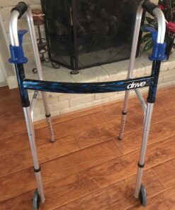 Drive Medical 10226-1 Trigger Release Folding Walker, Brushed Steel 34 71FMa7d woL