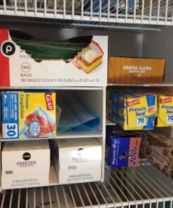 DecoBros Kitchen Wrap Organizer Rack,White (Small/Standard, 2-1/2" Box) White 21 71FMzqMNCL