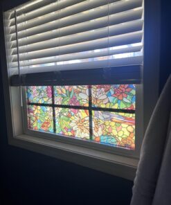 d-c-fix Window Privacy Film Tulia Stained Glass Self-Adhesive Two Way Day and Night Decorative Vinyl Covering for Home Door Bathroom Decal Sticker 17.7" x 78.7" 42 71FNNCjpoVL