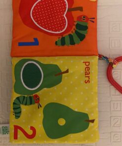 Let's Count Soft Book - World of Eric Carle the Very Hungry Caterpillar Baby on the Go Clip Teething Crinkle Soft Sensory Book for Babies, 5.25x5.25 Inch 42 71FNbjW3K4L