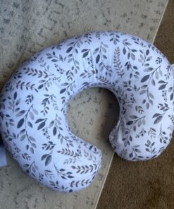 Boppy Nursing Pillow Original Support, Gray Taupe Leaves, Ergonomic Nursing Essentials for Bottle and Breastfeeding, Firm Fiber Fill, with Removable Nursing Pillow Cover, Machine Washable 32 71FNeLIm2bL