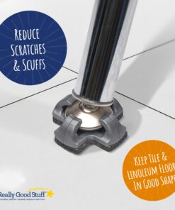 Really Good Stuff Fuzzy Feet Chair Glides, Noise Reducer for Classroom Chairs & Desks, Gliders Prevent Floor Scuffs & Scratches, Snap-On Chair Leg Cover, Quiet Felt Chair Sliders, 144 pcs 11 71FNitTiML